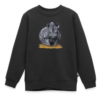 Corne tourbillonnante du tonnerre - Sweat Premium enfant bio - noir - Devant - AI Model Kid Female (0cm)