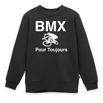 BMX pour toujours - Sweat Premium enfant bio - noir - Devant - AI Model Kid Female (0cm)