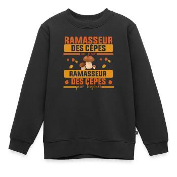 Ramasseur Des cèpes Pour Toujours - Sweat Premium enfant bio - noir - Devant - AI Model Kid Female (0cm)