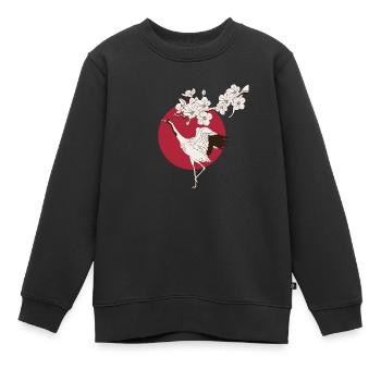 Kunst Japans - Japanische Kunst - Kinder Premium Organic Sweatshirt - Schwarz - Vorne - AI Model Kid Female (0cm)