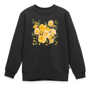 Le printemps envoie ses vœux - Sweat Premium enfant bio - noir - Devant - AI Model Kid Female (0cm)