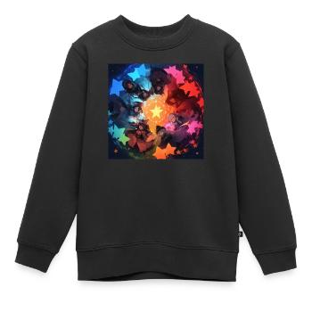 Magier-Mädchen - Kinder Premium Organic Sweatshirt - Schwarz - Vorne - AI Model Kid Female (0cm)