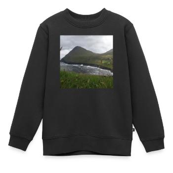 Islande - Sweat Premium enfant bio - noir - Devant - AI Model Kid Female (0cm)