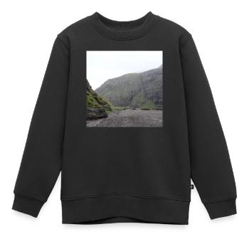Island - Kinder Premium Organic Sweatshirt - Schwarz - Vorne - AI Model Kid Female (0cm)