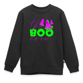boo crew - Kinder Premium Organic Sweatshirt - Schwarz - Vorne - AI Model Kid Female (0cm)
