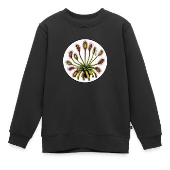 Drosera Rotundifolia Sundew Plant Carnivores - Sweat Premium enfant bio - noir - Devant - AI Model Kid Female (0cm)
