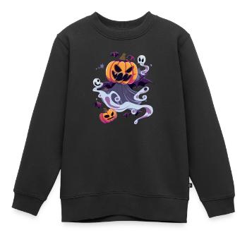 Halloween - Kinder Premium Organic Sweatshirt - Schwarz - Vorne - AI Model Kid Female (0cm)