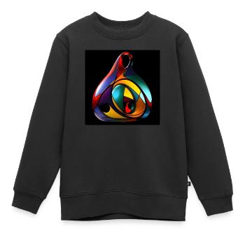 Kleinsche Flasche -04- - Kinder Premium Organic Sweatshirt - Schwarz - Vorne - AI Model Kid Female (0cm)