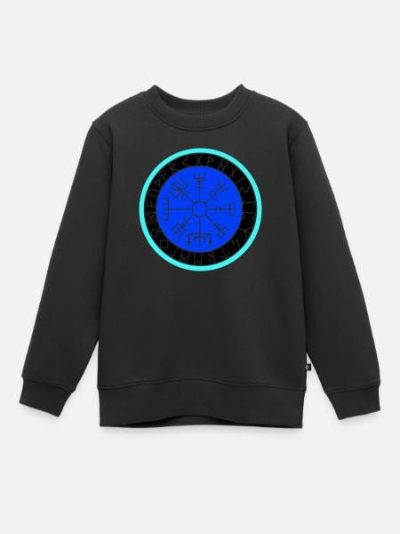 wikinger kompass - Kinder Premium Organic Sweatshirt - Schwarz