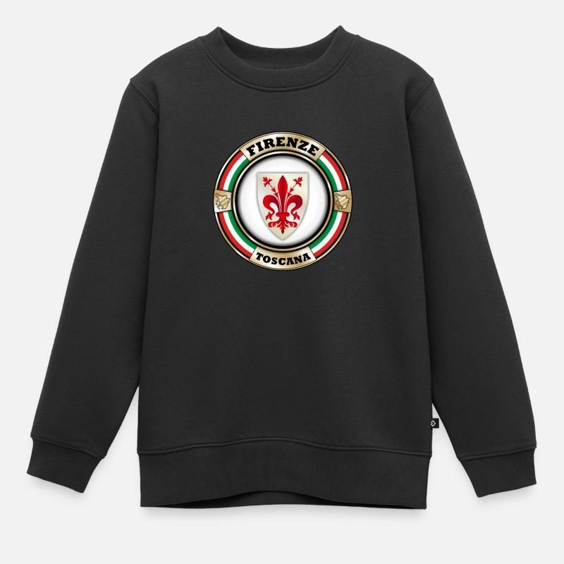 Florence Toscane - Sweat Premium enfant bio - noir