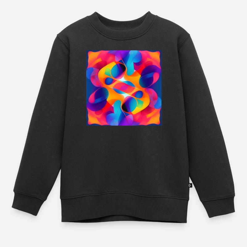 Abstrait - Sweat Premium enfant bio - noir