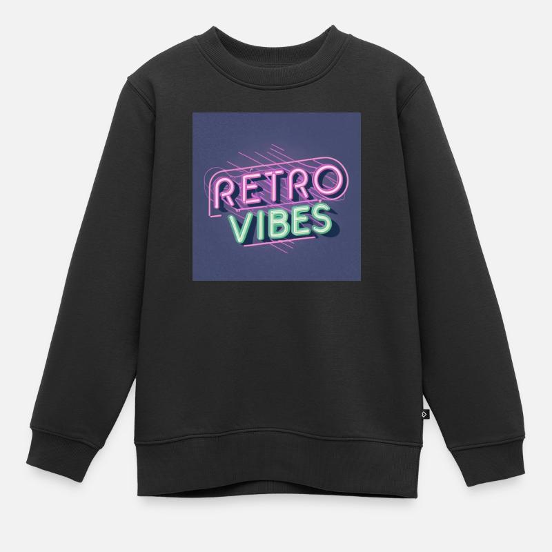Ambiance rétro - Sweat Premium enfant bio - noir