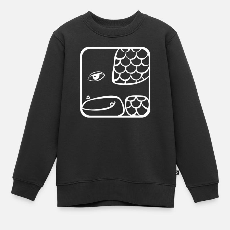 5 Kin Maya Serpent WHT - Sweat Premium enfant bio - noir