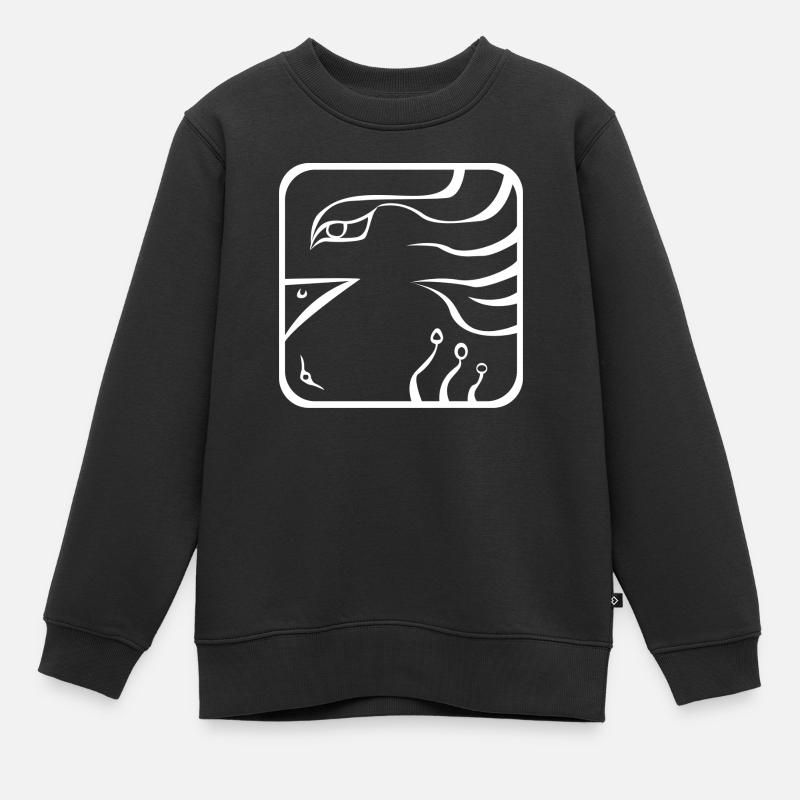 15 Kin Maya Aigle WHT - Sweat Premium enfant bio - noir