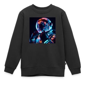 Astronaute - Sweat Premium enfant bio - noir - Devant - AI Model Kid Female (0cm)