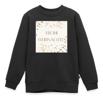Frohe Weihnachten - Kinder Premium Organic Sweatshirt - Schwarz - Vorne - AI Model Kid Female (0cm)