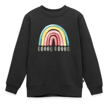 Regenbogen Kinder Baby Design - Kinder Premium Organic Sweatshirt - Schwarz - Vorne - AI Model Kid Female (0cm)