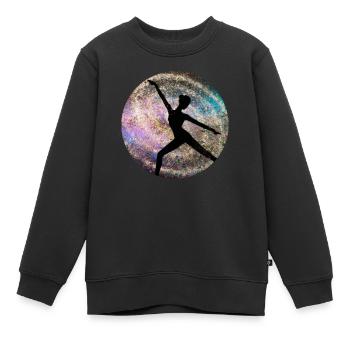 Ballerina - Kinder Premium Organic Sweatshirt - Schwarz - Vorne - AI Model Kid Female (0cm)
