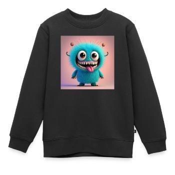 Joyeux Halloween monstre mignon effrayant drôle effrayant effrayant - Sweat Premium enfant bio - noir - Devant - AI Model Kid Female (0cm)