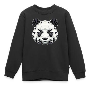 Panda // panda - Kinder Premium Organic Sweatshirt - Schwarz - Vorne - AI Model Kid Female (0cm)