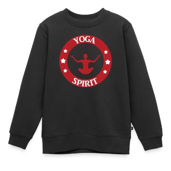 Yoga Spirit - Sweat Premium enfant bio - noir - Devant - AI Model Kid Female (0cm)
