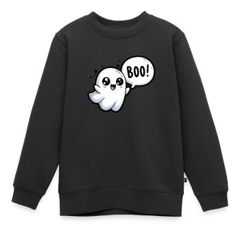 Phantom Halloween - Kinder Premium Organic Sweatshirt - Schwarz - Vorne - AI Model Kid Female (0cm)