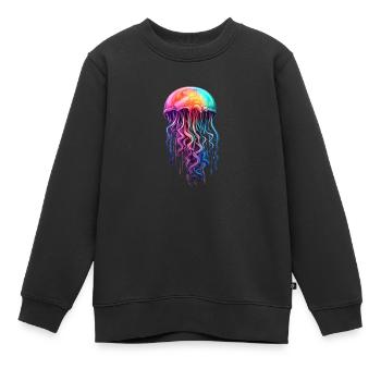 Bunte Qualle - Kinder Premium Organic Sweatshirt - Schwarz - Vorne - AI Model Kid Female (0cm)