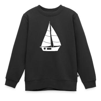 Sailing Ship Sailing Sailing Sailboat Sailing - Kids Premium Organic Sweatshirt - black - Front - AI Model Kid Female (0cm)