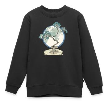 Mother Nature - The Tree of the Earth (Environment & Nature) - Kids Premium Organic Sweatshirt - black - Front - AI Model Kid Female (0cm)
