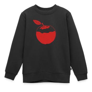 Apple - Kids Premium Organic Sweatshirt - black - Front - AI Model Kid Female (0cm)