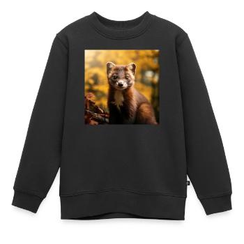 Die Welt der Waldwiesel - Kinder Premium Organic Sweatshirt - Schwarz - Vorne - AI Model Kid Female (0cm)