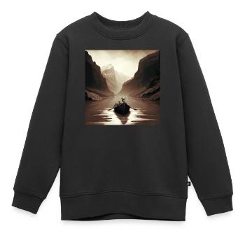 Charon - Kinder Premium Organic Sweatshirt - Schwarz - Vorne - AI Model Kid Female (0cm)
