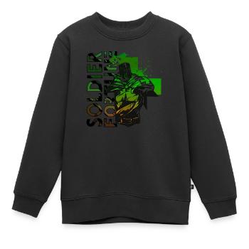 Soldier Fortune Military Army War Cool Navy Combat - Kinder Premium Organic Sweatshirt - Schwarz - Vorne - AI Model Kid Female (0cm)