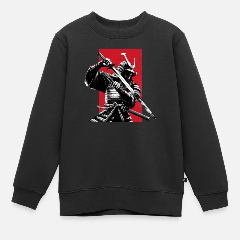 Samurai - Kinder Premium Organic Sweatshirt - Schwarz