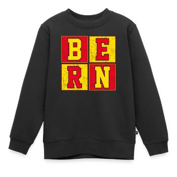 Bern - Kinder Premium Organic Sweatshirt - Schwarz - Vorne - AI Model Kid Female (0cm)