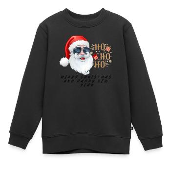 Santa Claus - Kinder Premium Organic Sweatshirt - Schwarz - Vorne - AI Model Kid Female (0cm)