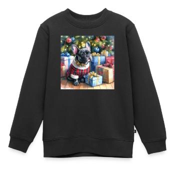 Christmas Bully - Kids Premium Organic Sweatshirt - black - Front - AI Model Kid Female (0cm)