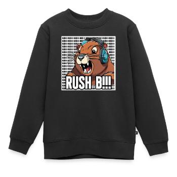 Gaming Bober RUSH B - Kinder Premium Organic Sweatshirt - Schwarz - Vorne - AI Model Kid Female (0cm)