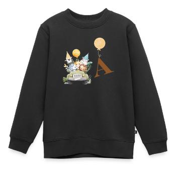 Brief an Safari - Kinder Premium Organic Sweatshirt - Schwarz - Vorne - AI Model Kid Female (0cm)
