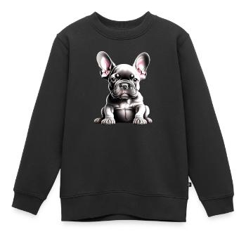Bouledogue Chiens Propriétaire De Chien Propriétaire De Chien - Sweat Premium enfant bio - noir - Devant - AI Model Kid Female (0cm)