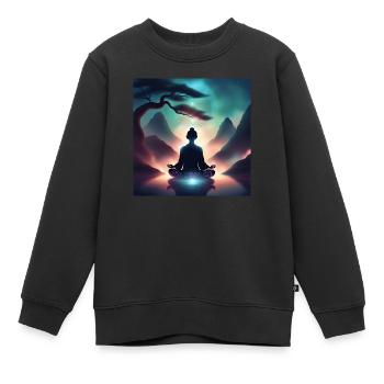 Zen wie ich - Kinder Premium Organic Sweatshirt - Schwarz - Vorne - AI Model Kid Female (0cm)