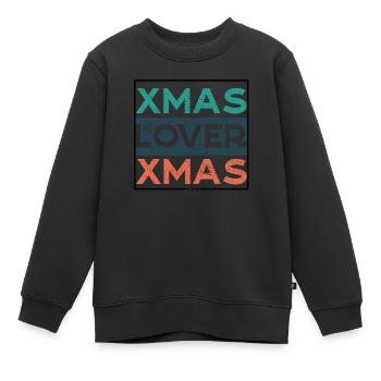 Xmas Lover - Weihnachtsfreude - Kinder Premium Organic Sweatshirt - Schwarz - Vorne - AI Model Kid Female (0cm)