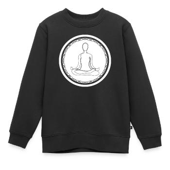 Yoga Pose - Kinder Premium Organic Sweatshirt - Schwarz - Vorne - AI Model Kid Female (0cm)