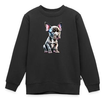 Staffordshire Bull Terrier Chiens Propriétaires de chiens Chien - Sweat Premium enfant bio - noir - Devant - AI Model Kid Female (0cm)