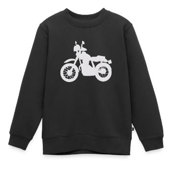 Moto Moto Motorcross Moto Fan De Moto - Sweat Premium enfant bio - noir - Devant - AI Model Kid Female (0cm)