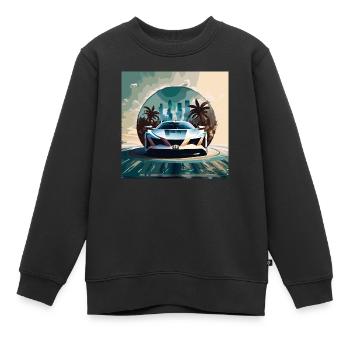 Miami Portal Escape (Miami Collection) - Kinder Premium Organic Sweatshirt - Schwarz - Vorne - AI Model Kid Female (0cm)