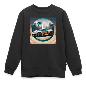 Voiture de sport à Dessert - Sweat Premium enfant bio - noir - Devant - AI Model Kid Female (0cm)