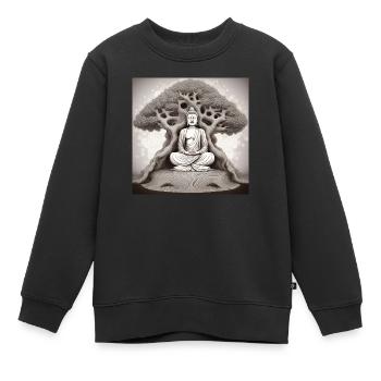Buddha - Kinder Premium Organic Sweatshirt - Schwarz - Vorne - AI Model Kid Female (0cm)