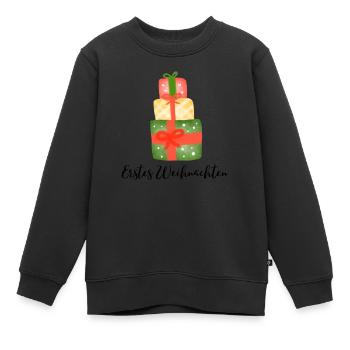 Erstes Weihnachten Aufdruck Geschenke unisex - Kinder Premium Organic Sweatshirt - Schwarz - Vorne - AI Model Kid Female (0cm)