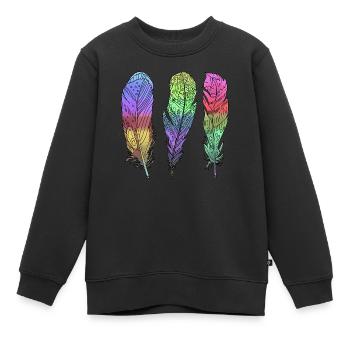 Feder - Kinder Premium Organic Sweatshirt - Schwarz - Vorne - AI Model Kid Female (0cm)